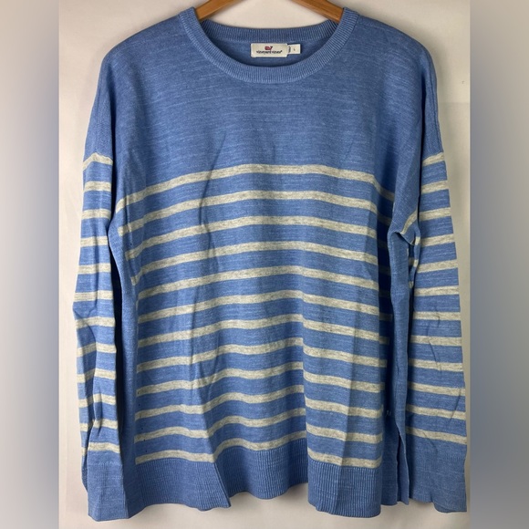 Vineyard Vines Relaxed Striped Cotton Sweater - Picture 5 of 10